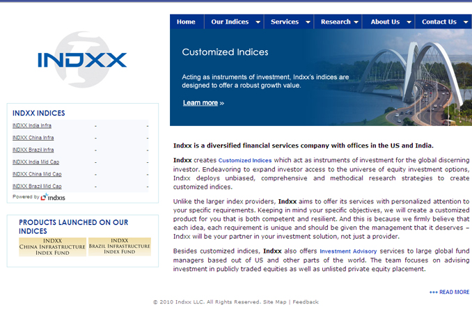 Website Designing Work for Indexx