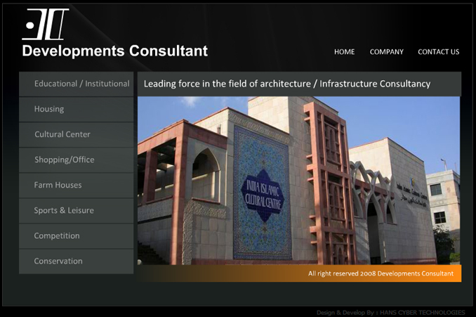 HCT Flash Website Design Portfolio Dconarchitect