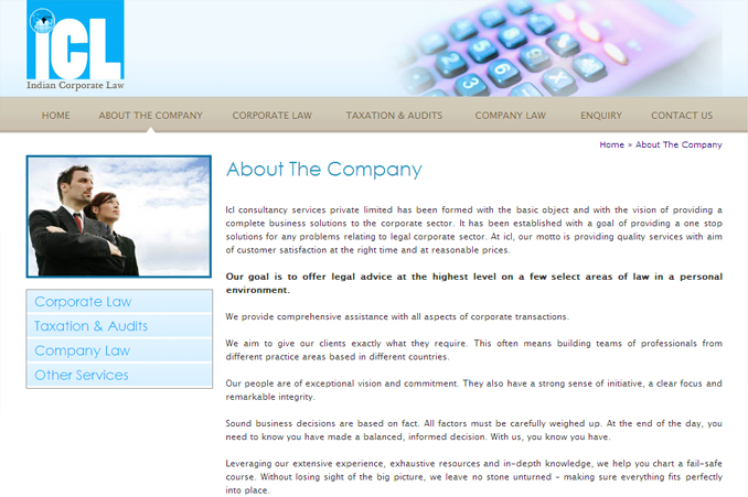 Website Designing Work for ICL