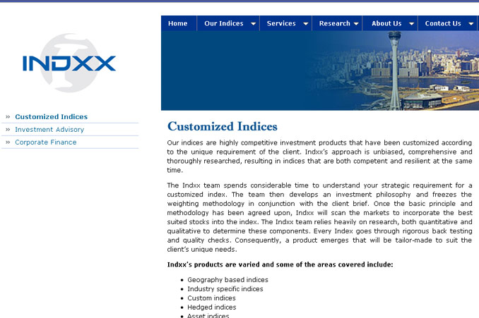 Website Designing Work for Indexx