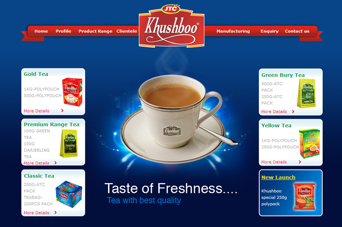 Website Designing Work for Khushboo Tea