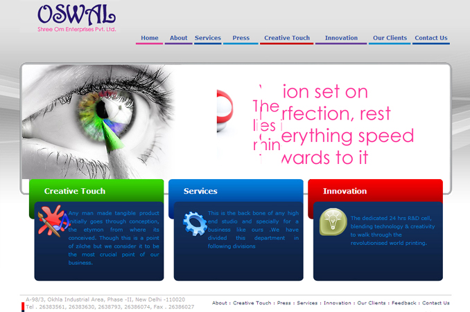 Website Designing Work for Oswalinfo