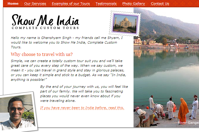 Website Designing Work for Show Me India