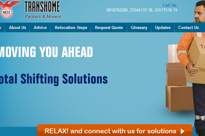 Website Designing Work for Transhome